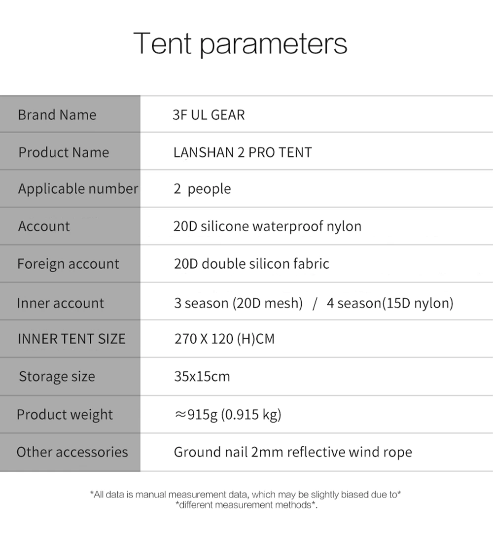 Cheap Goat Tents 3F UL GEAR Camping Tent Ultralight 2 Person 4 Season Professional 20D Silicone Nylon Outdoor Tent For Hiking LanShan 2 Pro   